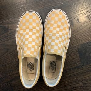yellow checkered vans